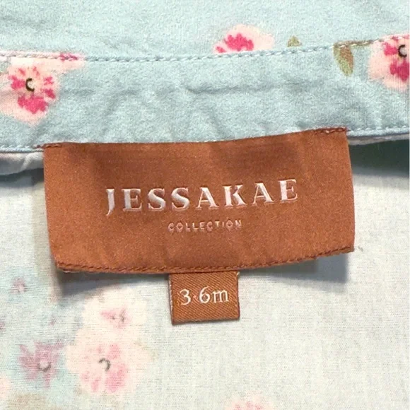 JESSAKAE | 3-6 months Baby Boy Button Up Short Sleeve Collared Shirt Top Floral - Picture 3 of 5